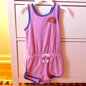 Rainbow terry romper